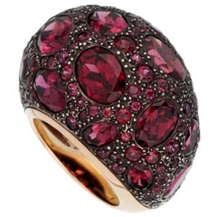 Pomellato 12 Carat Rhodolite Cocktail Rose Gold Ring