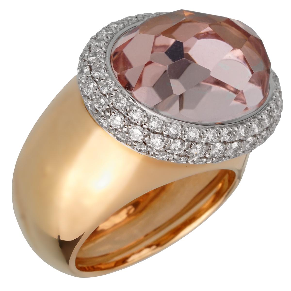 morganite ring 12.5 carat