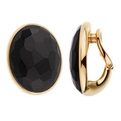 Pomellato 17.90ct Black Jet Rose Gold Earrings