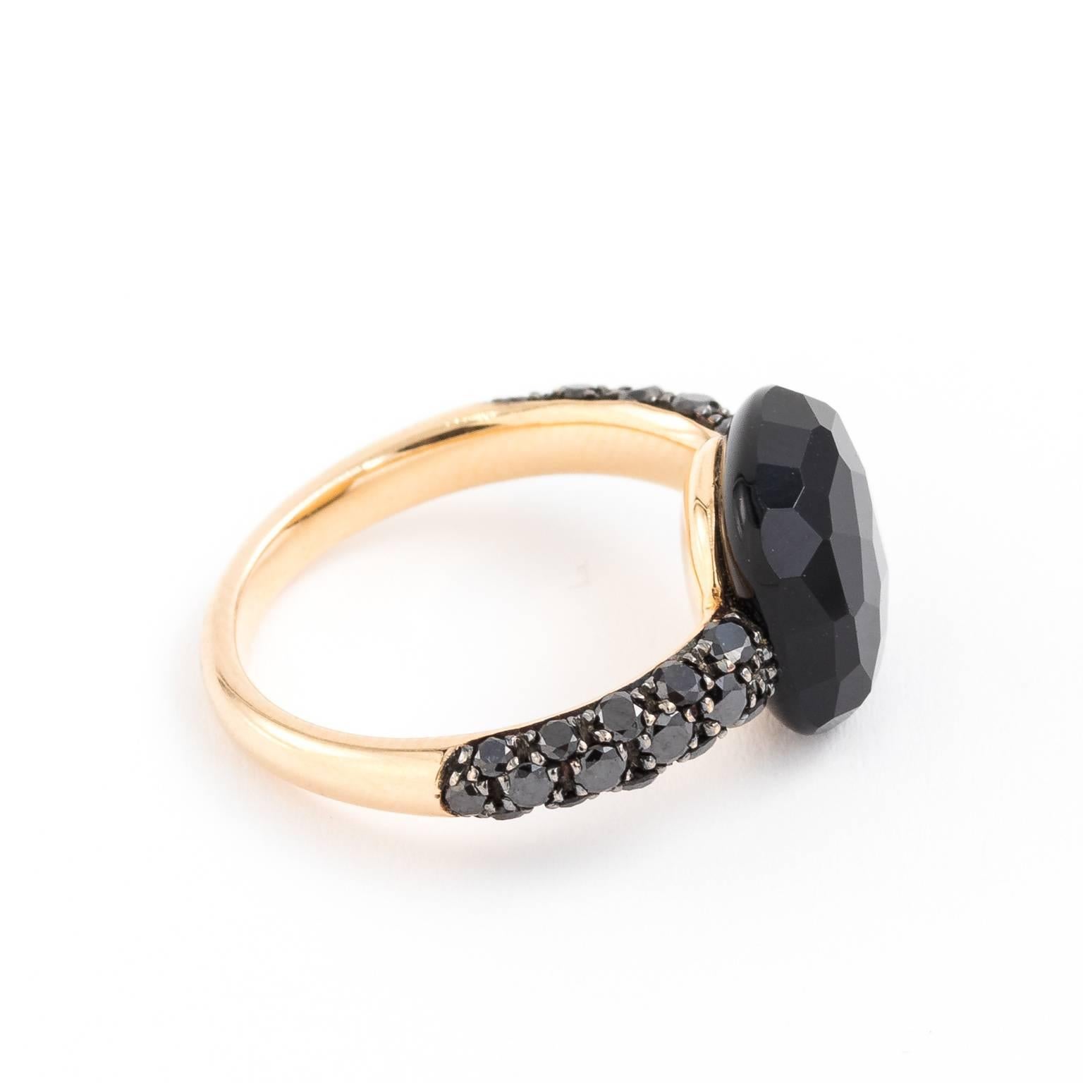 Pomellato 18 Karat Black Diamond Ring 3