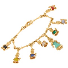 Pomellato 18 Karat Gold Chalcedony Snow White and the Seven Dwarfs Bracelet