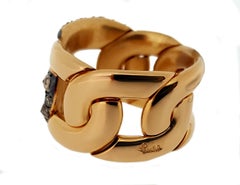 Pomellato 18 Karat Pink Gold and Brown Diamond "Tango" Ring