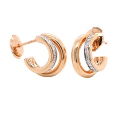 Pomellato 18 Karat Rose Gold Diamond Iconica Earrings