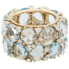 Pomellato 18 Karat Roségold Topas Diamant Lulu Ring