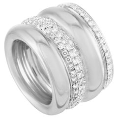 Pomellato 18 Karat White Gold 2.50 Carat Diamond Tubolare Ring