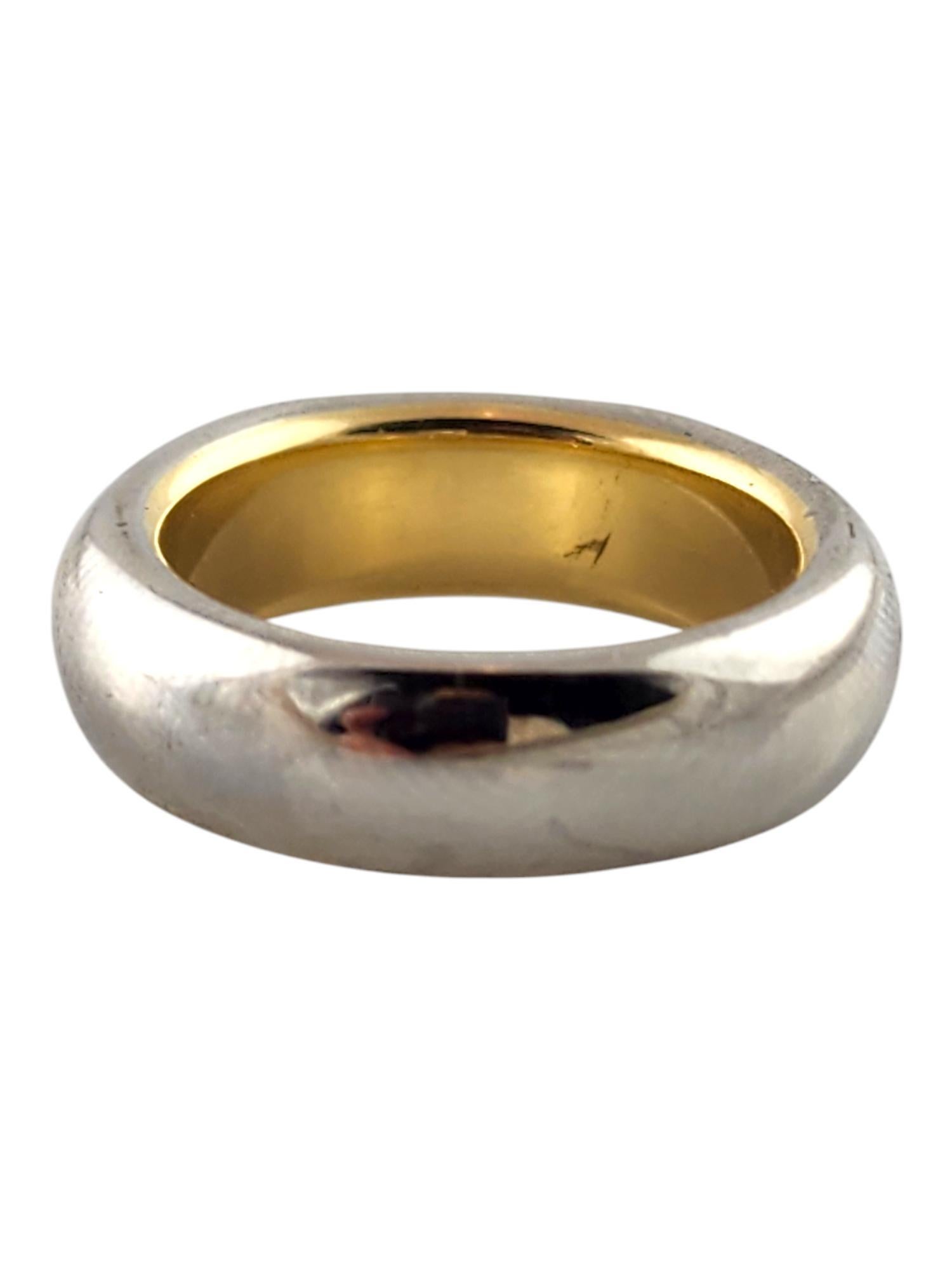 Contemporain Pomellato, bague en or blanc et jaune 18 carats avec diamants taille 6,5 n° 19788 en vente