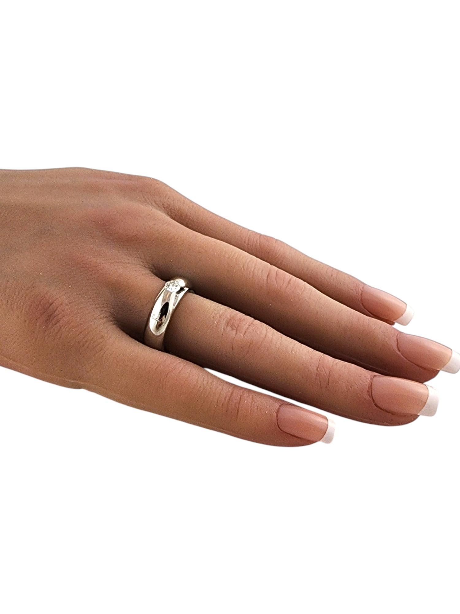 Pomellato, bague en or blanc et jaune 18 carats avec diamants taille 6,5 n° 19788 en vente 2