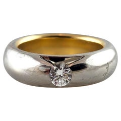 Pomellato Anillo de Diamantes de Oro Blanco y Amarillo de 18 Kilates Talla 6.5 #19788