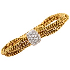 Pomellato 18 Karat Yellow and White Gold 0.60 Carat Diamond Bracelet