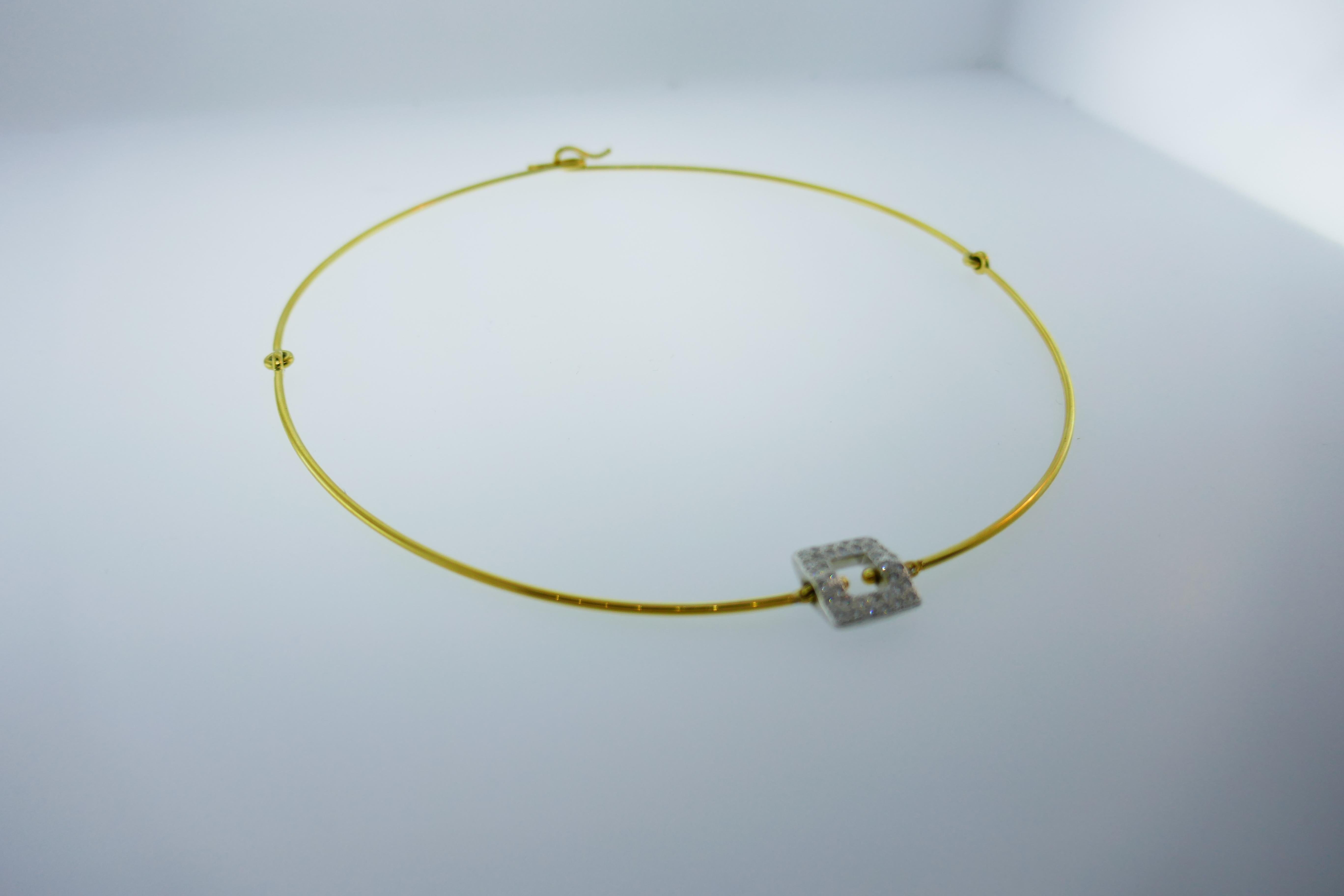 Pomellato 18 Karat Yellow Gold and Diamond Necklace 1