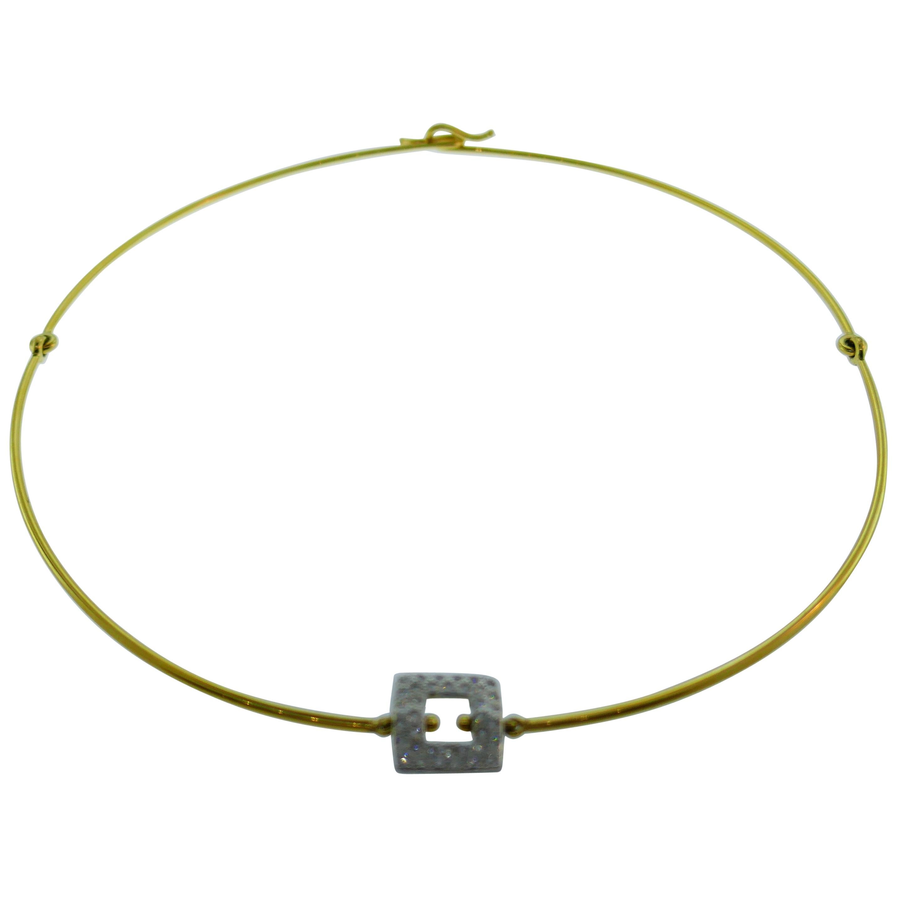 Pomellato 18 Karat Yellow Gold and Diamond Necklace