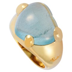 Pomellato 18 Karat Yellow Gold Aquamarine Ring