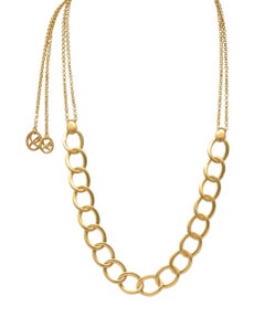 Pomellato 18 Karat Gelbgold Bera Verstellbare Station Kette Halskette