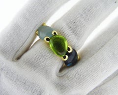 Pomellato 18 Karat Yellow Gold Multi-Color Stone Ring, Small