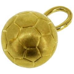 Pomellato 18 Karat Yellow Gold Soccer Ball Pendant Top