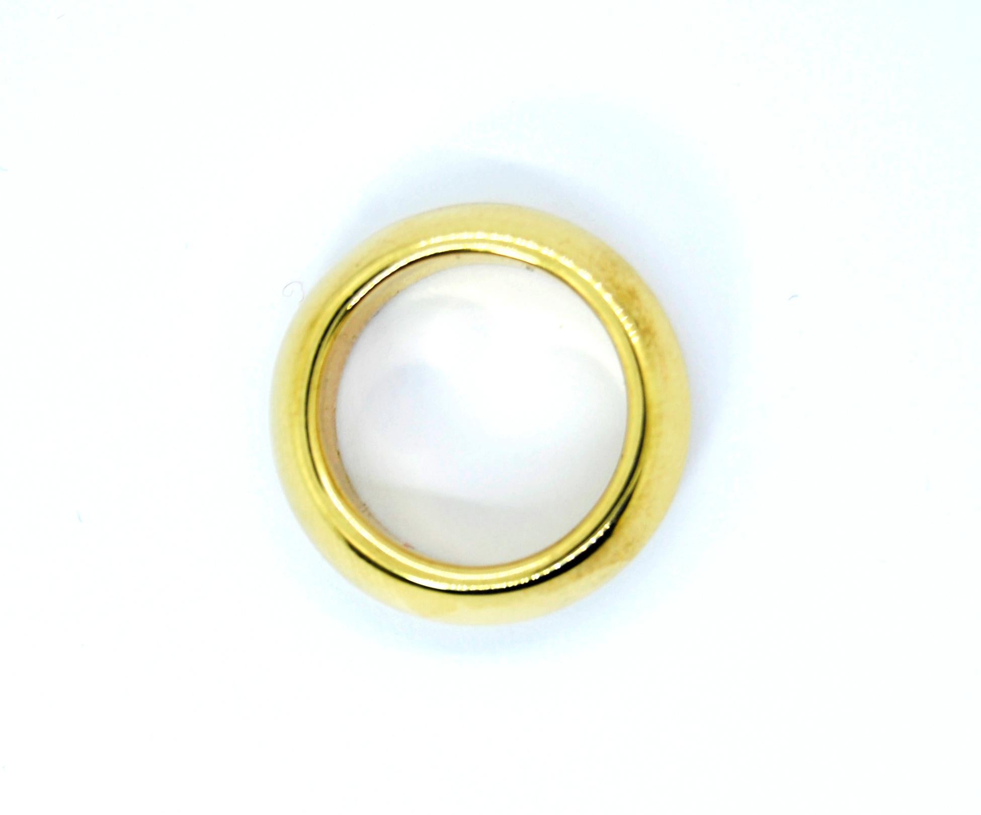 Iconic Collection Solid 18k gold Pomellato classic Ring
Ring Size 52 1/2 Europe,   6 1/2 US    can be resize upon request 
Weight 16.7gr of 18k gold 
Synonymous with creativity and character in the international panorama of jewelry, the Pomellato