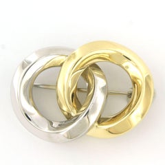 Spilla Pomellato in oro bicolore 18 carati, 14,3 g, design moderno