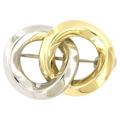 Spilla Pomellato in oro bicolore 18 carati, 14,3 g, design moderno