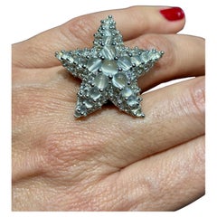 Pomellato 18k gold and moonstone starfish ring
