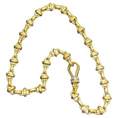 Pomellato 18k gold chain with diamond accents