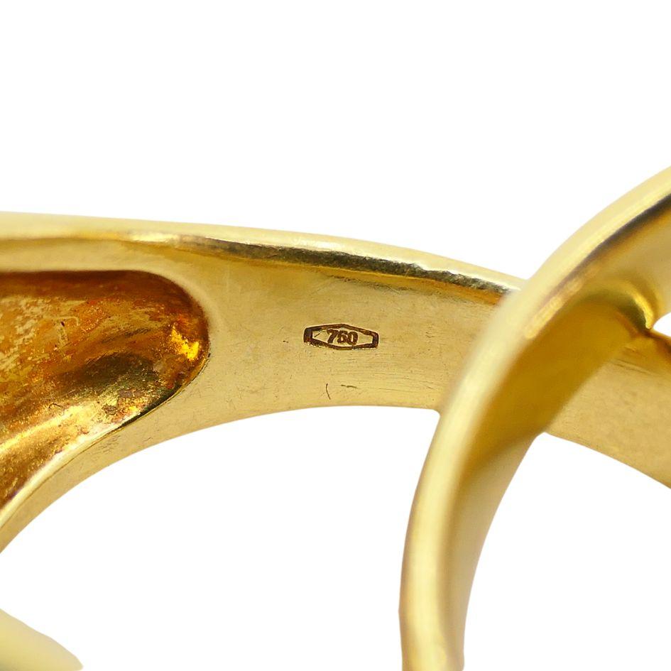 Pomellato 18k Gold Citrine Interwoven Duo Ring For Sale 7