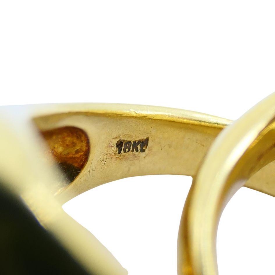 Pomellato 18k Gold Citrine Interwoven Duo Ring For Sale 8