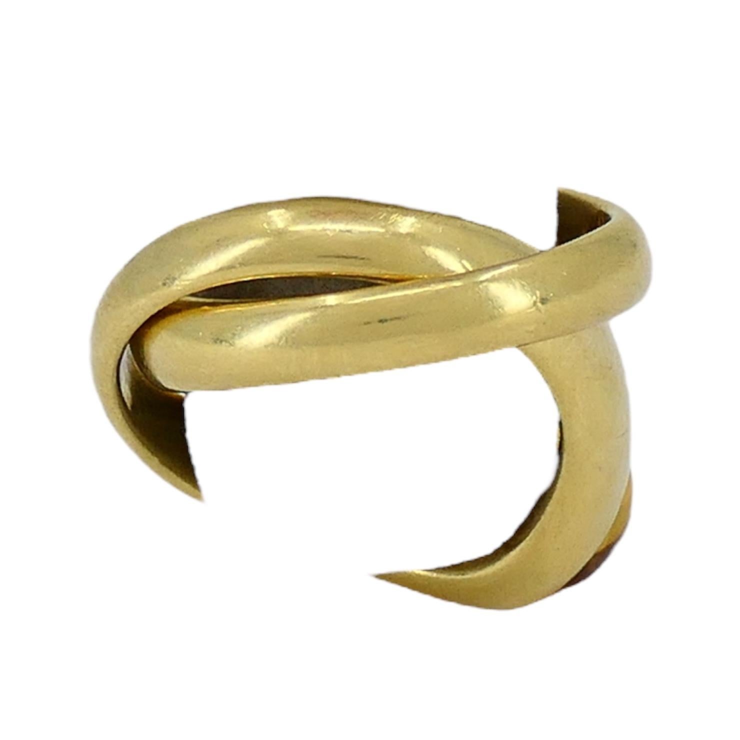 Pomellato 18k Gold Citrine Interwoven Duo Ring For Sale 4