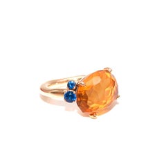 Pomellato 18K Gold Citrine Quartz & Topaz Bahia Ring