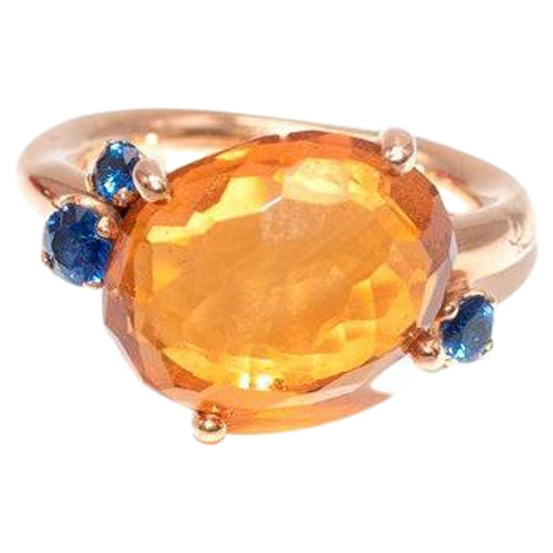 Pomellato 18K Gold Citrine Quartz 
Topaz Bahia Ring