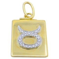 Pomellato 18k Gold Diamond Taurus Zodiac Pendant