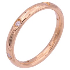 Pomellato 18K Rose Gold Lucciole Diamond .13ct Band Ring
