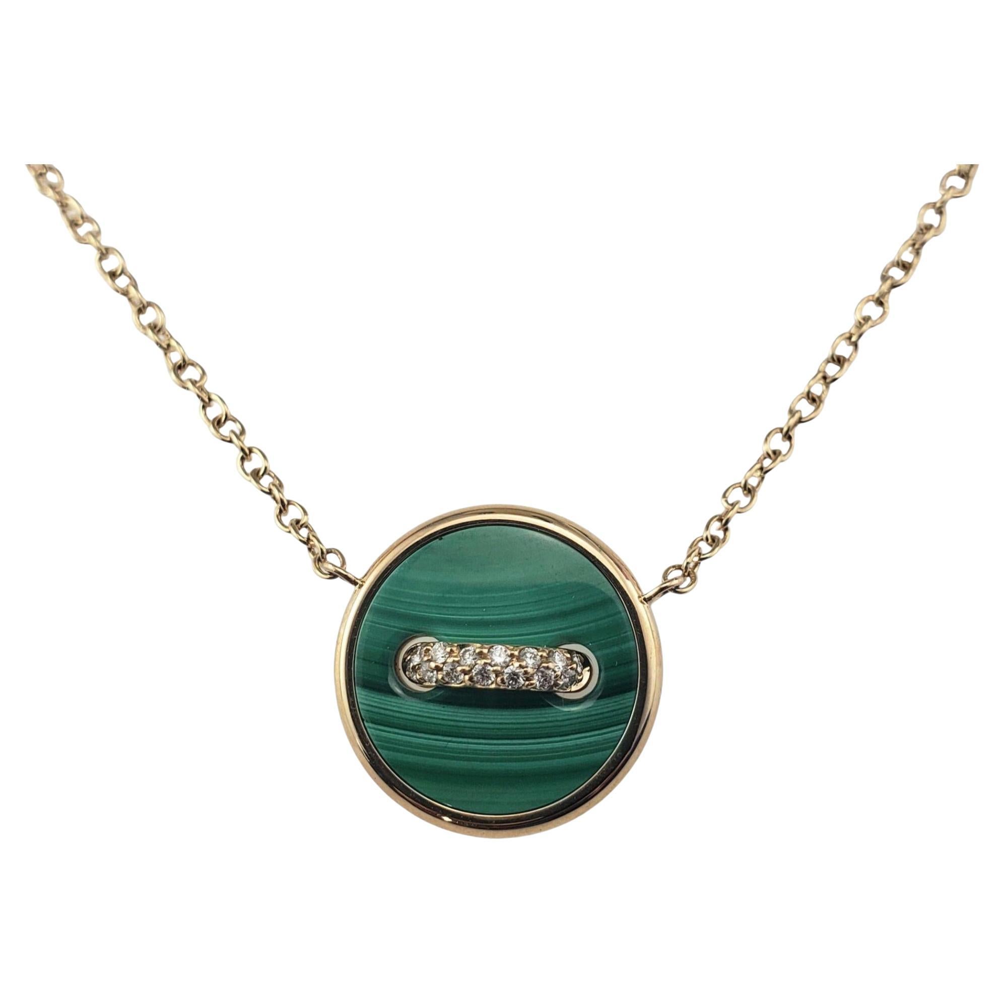 Collana Pomellato in oro rosa 18 carati con malachite e diamanti Dot Dot #21962 in vendita