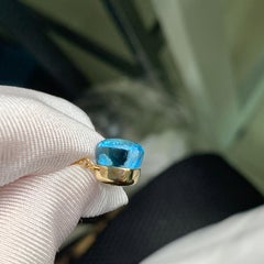 Pomellato 18K Rose Gold Nudo Sky Blue Topaz Pendant Necklace