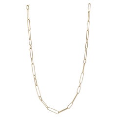 Pomellato 18k Rose Gold Open Rectangular Paperclip Link Necklace