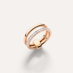 Pomellato 18K Rose Gold Pomellato Together Ring with Diamonds, Size 57