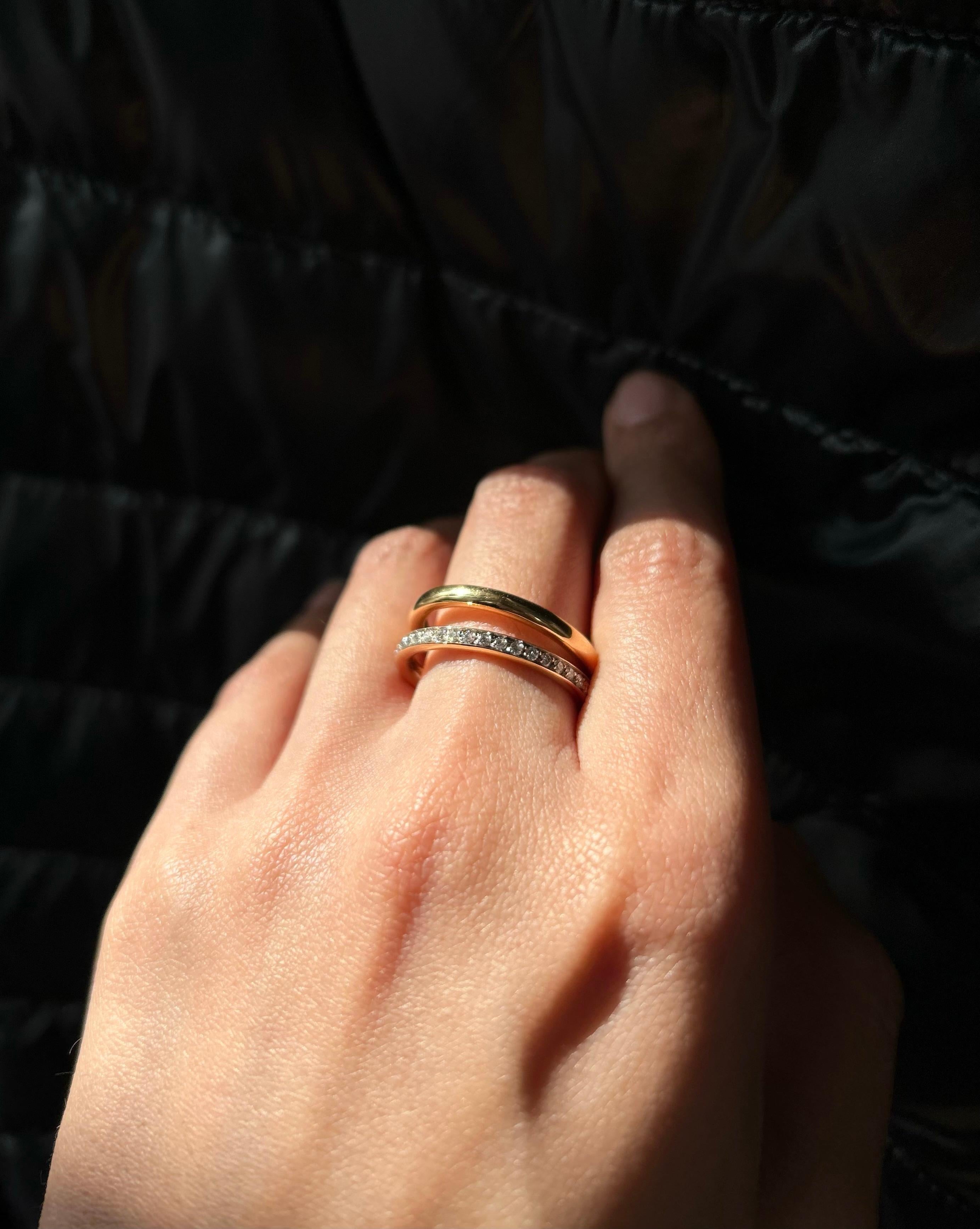 Anillo Pomellato Together de oro rosa de 18 quilates con diamantes, talla 57 en venta 5