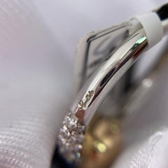 Pomellato 18K Two-Tone Gold Nudo Deep Blue Topaz Diamond Pavé Ring