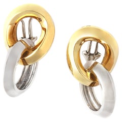 Pomellato Vintage Yellow and White Gold 18K Earrings 1980S
