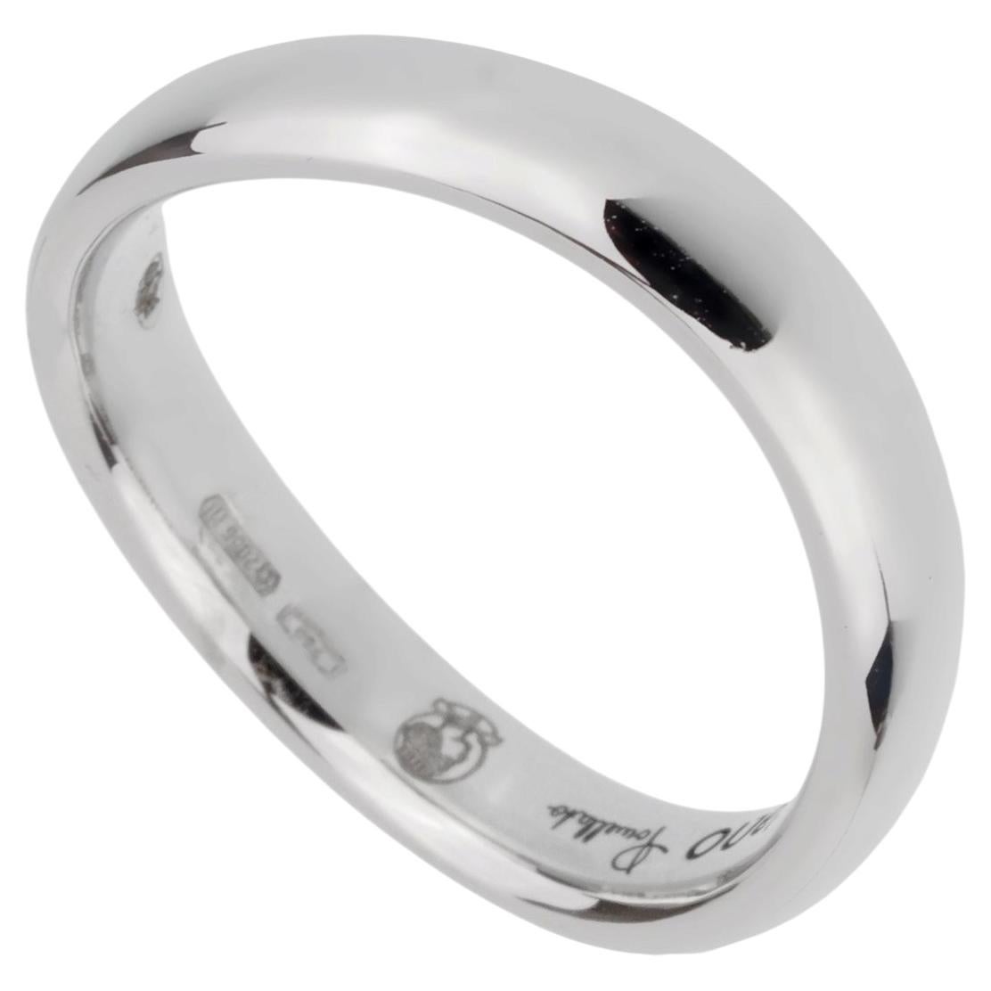 Pomellato 18k Weißgold Wave Band Ring Sz 5