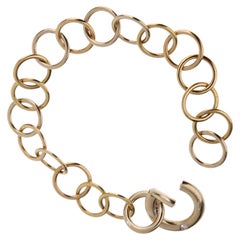 Pomellato Bracciale vintage con diamanti a catena in oro bianco, rosa e giallo 18 ct.