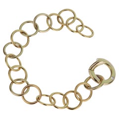 Pomellato Bracciale vintage con diamanti a catena in oro bianco e giallo 18 ct.