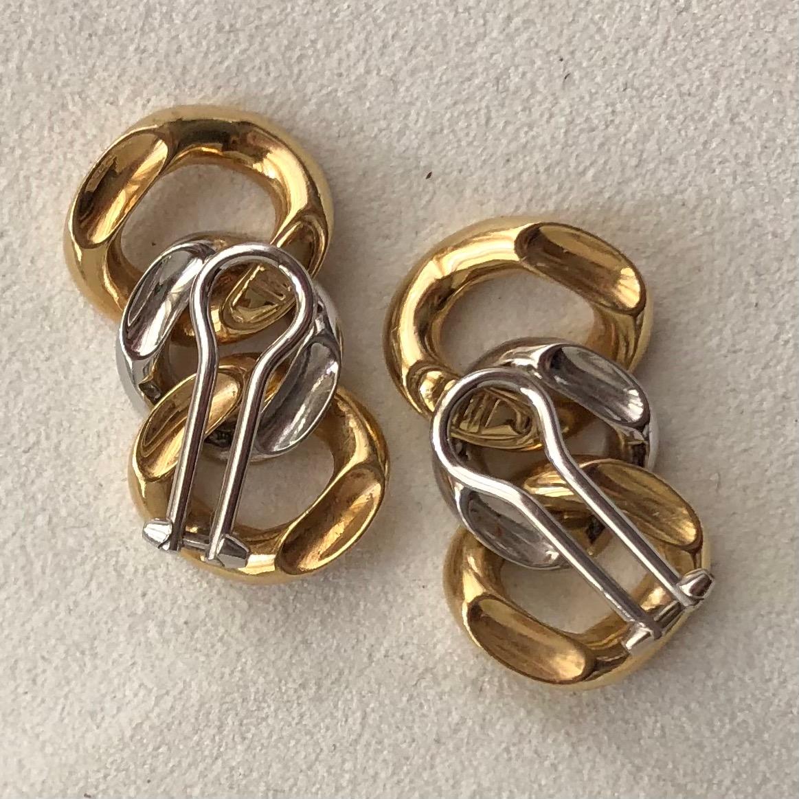 Pomellato 18K Yellow and White Gold Earrings with Diamonds  1