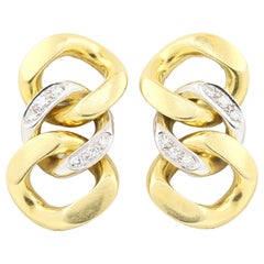Pomellato Ohrringe aus 18 Karat Gelb- und Weißgold mit Diamanten