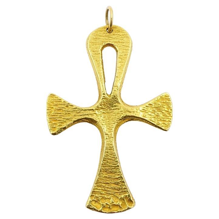 Pomellato Pendentif Croix Ankh en or jaune 18k