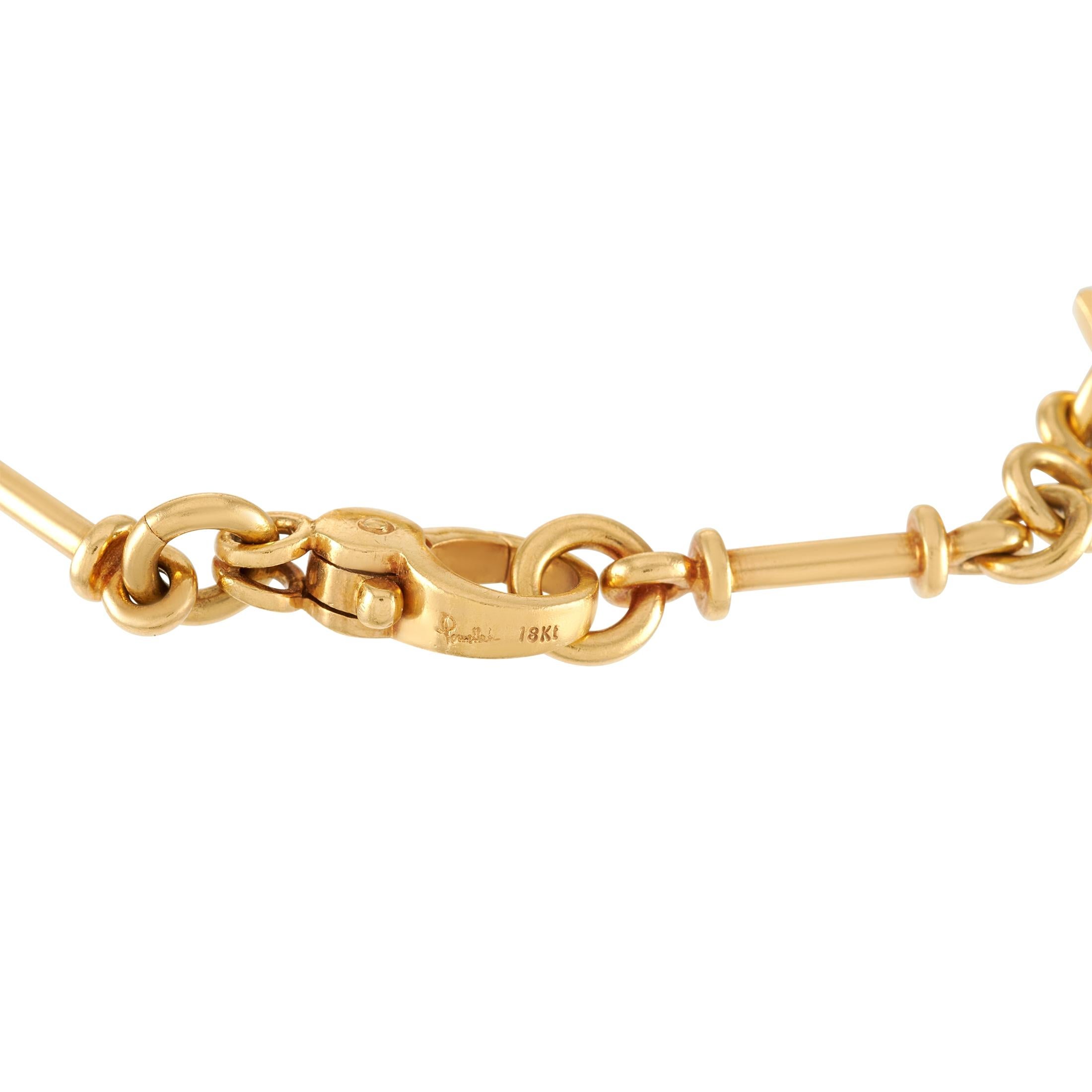 Pomellato 18 Karat Gold Chalzedon Schneewittchen und die sieben Zwerge Armband im Zustand „Hervorragend“ in Southampton, PA