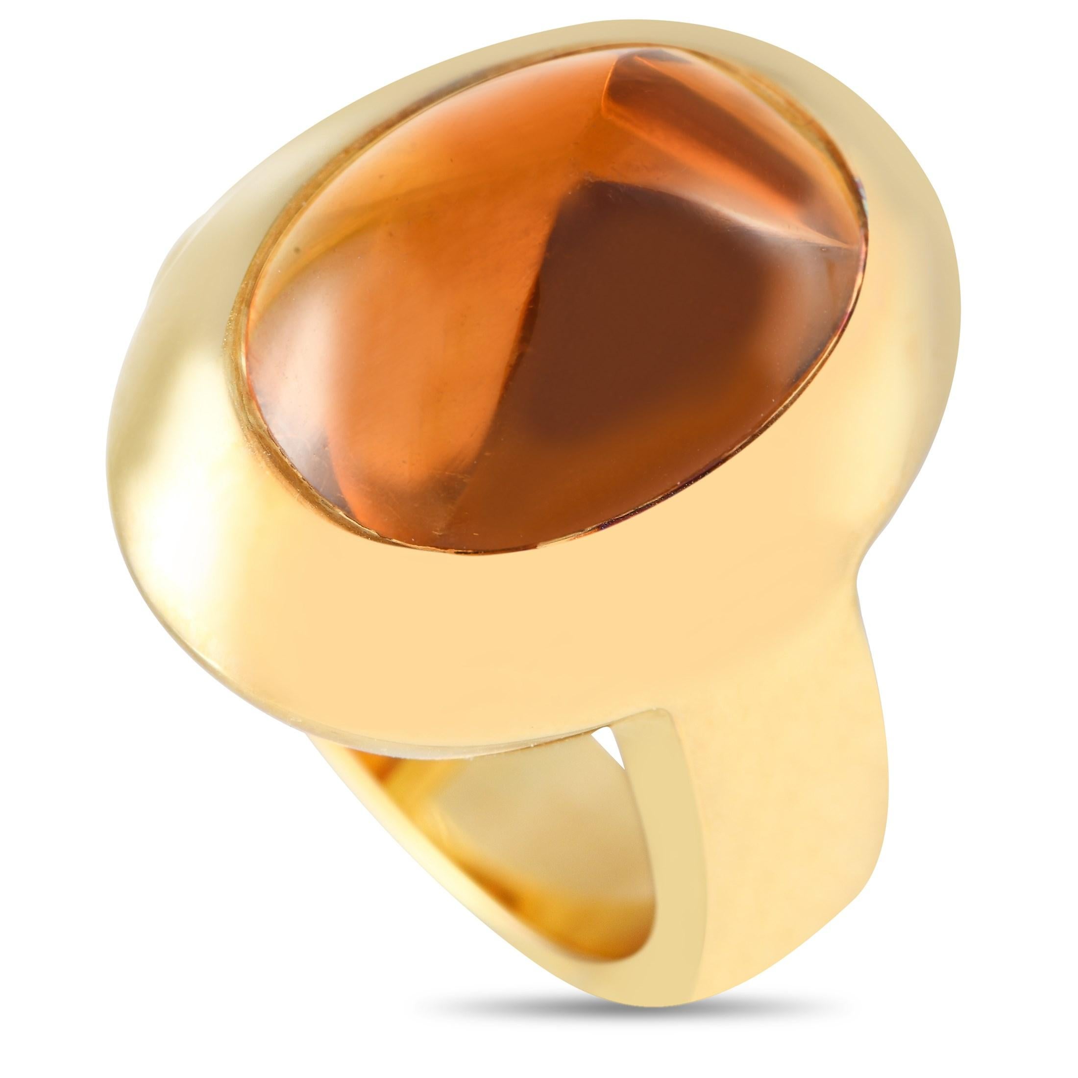 Pomellato 18K Yellow Gold Citrine Ring In Excellent Condition In Southampton, PA