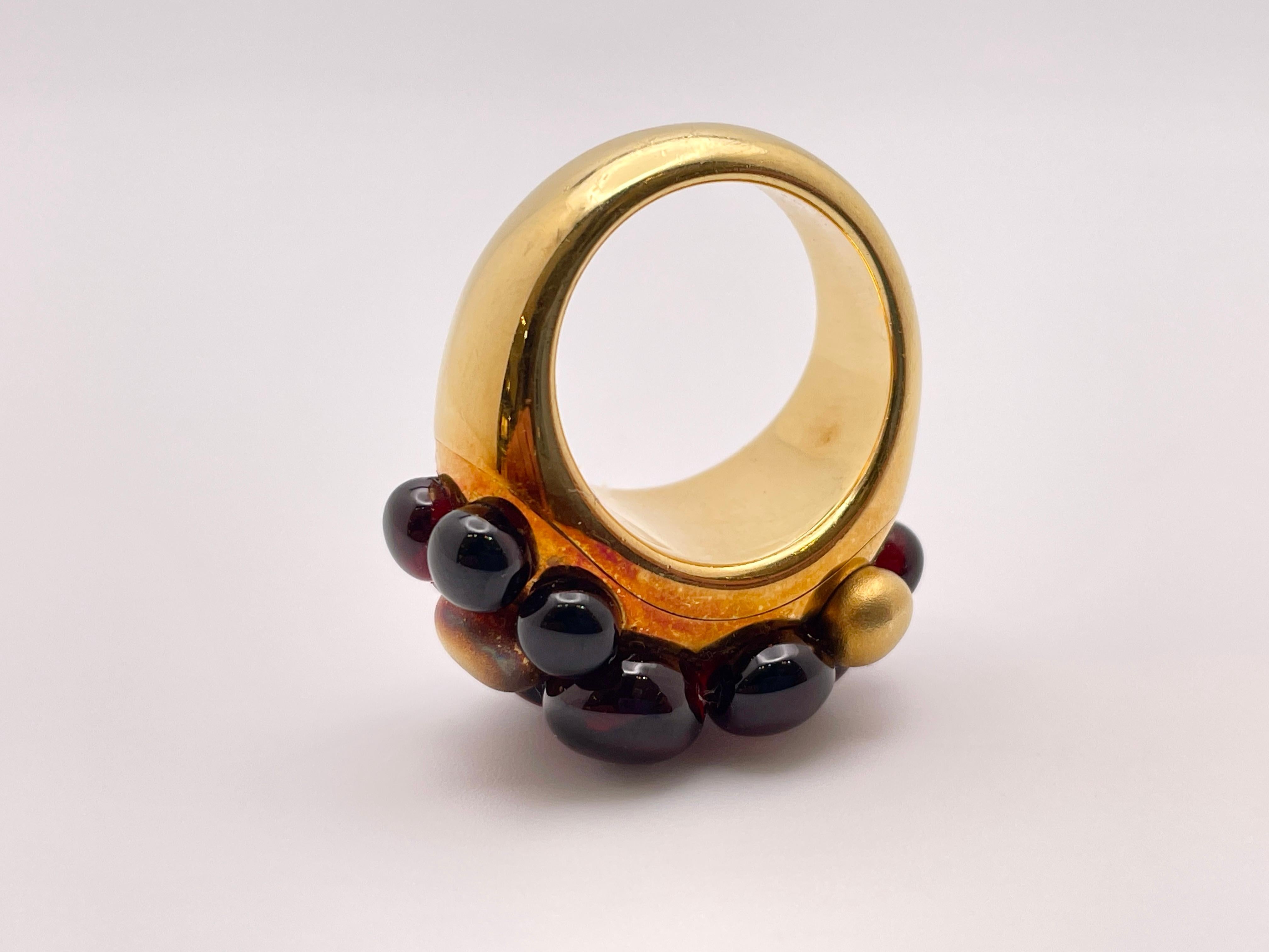 Pomellato 18K Yellow Gold Color Stone Ring For Sale 2