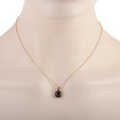 Pomellato 18 Karat Yellow Gold Diamond and Black Onyx Necklace