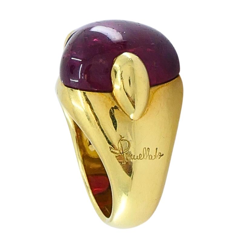 Pomellato Bague en or jaune 18 carats avec tourmaline en forme de coeur en vente 5