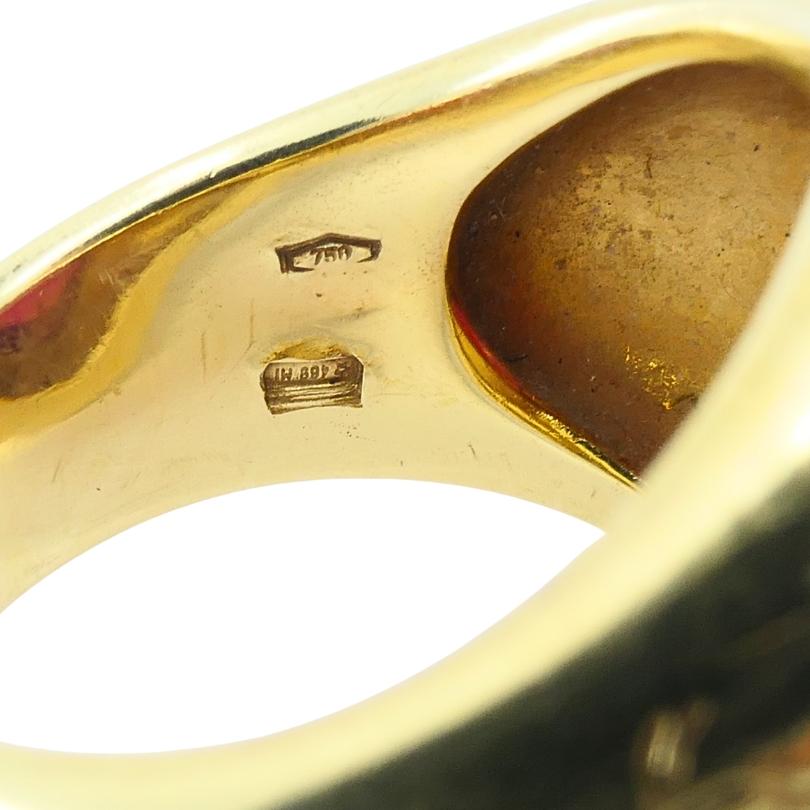 Pomellato Bague en or jaune 18 carats avec tourmaline en forme de coeur en vente 6